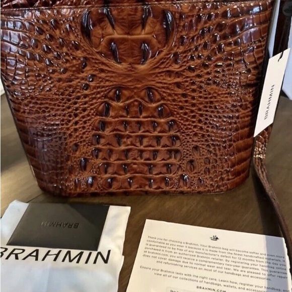 NWT, NIP Brahmin Katie Pecan Melbourne Purse - Picture 2 of 9